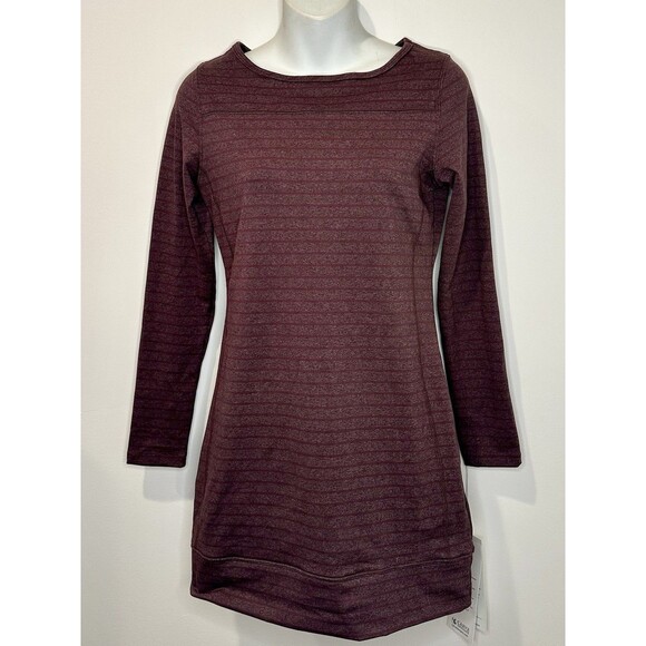 Carve Designs "Talora" Tunic Mini Dress Maroon Striped UPF 50 Size XS NWT!! - Picture 2 of 7